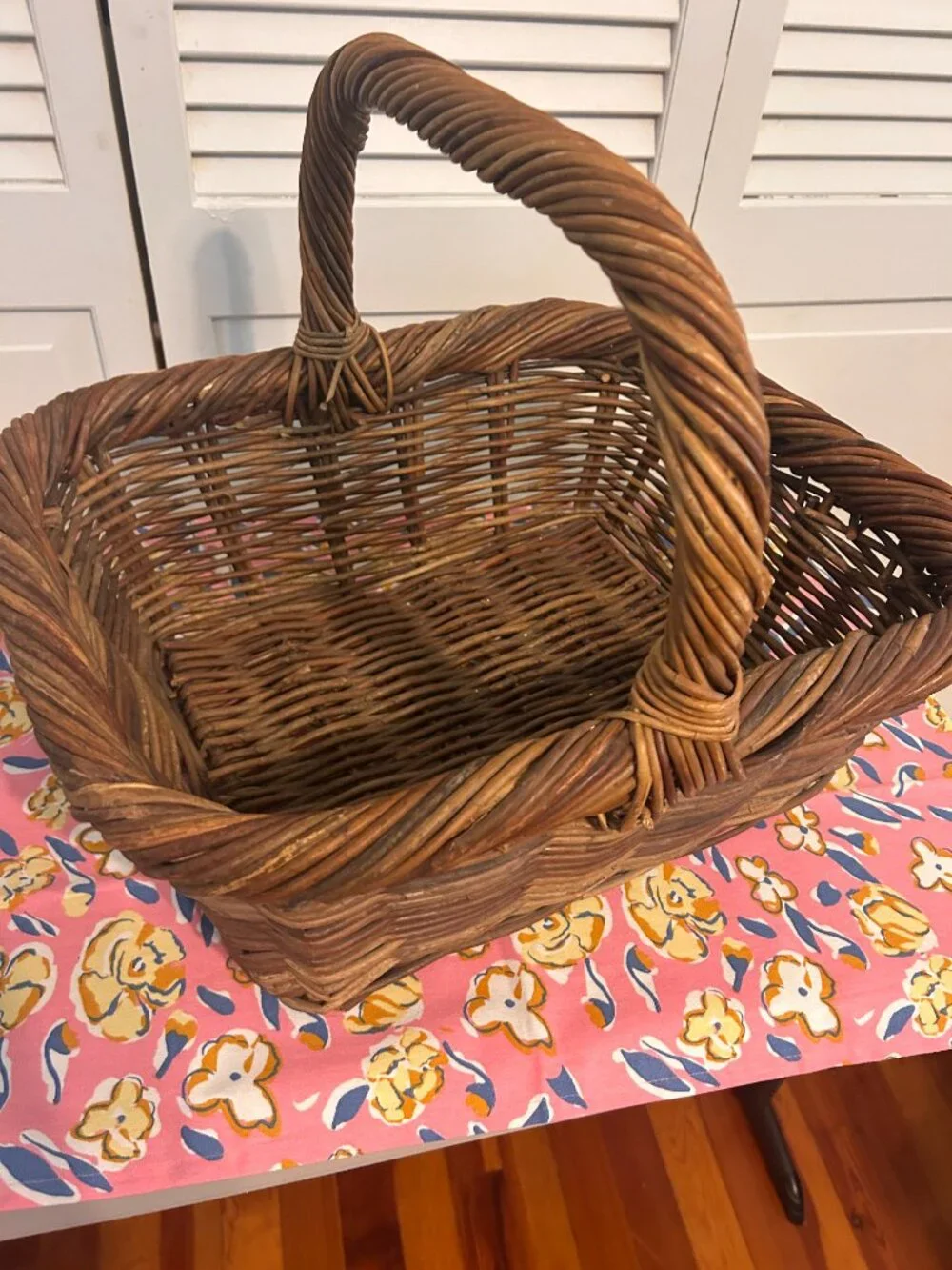 Beautiful Hand Woven Brown Wicker Basket
